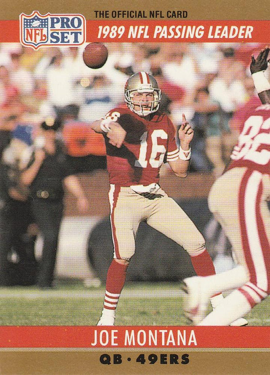 #8 Joe Montana - San Francisco 49ers - 1990 Pro Set Football
