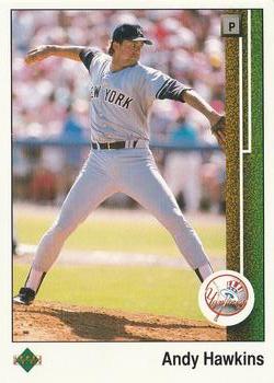 #708 Andy Hawkins - New York Yankees - 1989 Upper Deck Baseball