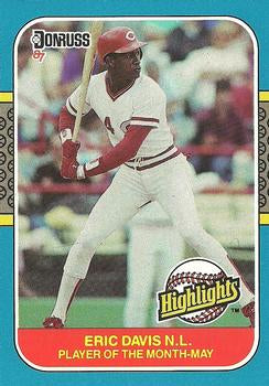 #8 Eric Davis - Cincinnati Reds - 1987 Donruss Highlights Baseball