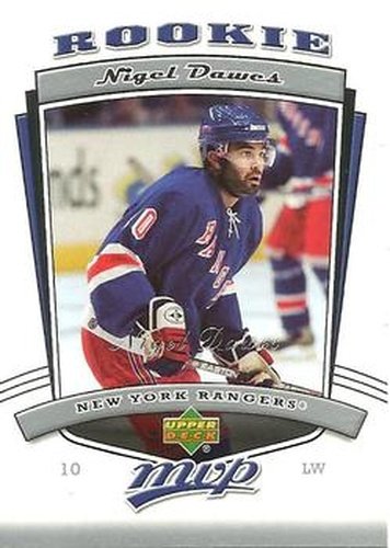 #308 Nigel Dawes - New York Rangers - 2006-07 Upper Deck MVP Hockey