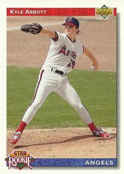 #8 Kyle Abbott - California Angels - 1992 Upper Deck Baseball