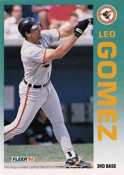 #8 Leo Gomez - Baltimore Orioles - 1992 Fleer Baseball