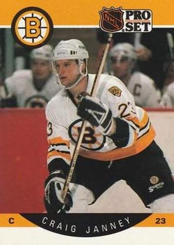 #8 Craig Janney - Boston Bruins - 1990-91 Pro Set Hockey