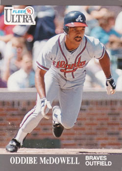 #8 Oddibe McDowell - Atlanta Braves - 1991 Ultra Baseball