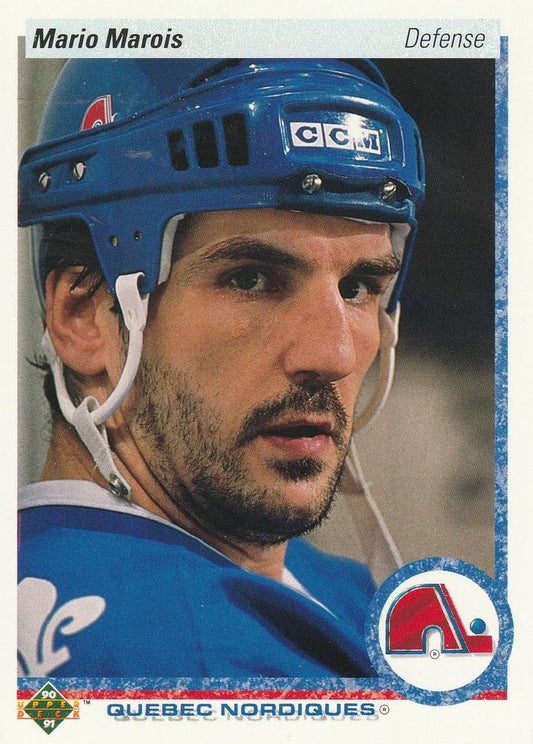 #8 Mario Marois - Quebec Nordiques - 1990-91 Upper Deck Hockey
