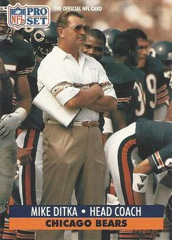 #108 Mike Ditka - Chicago Bears - 1991 Pro Set Football