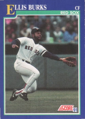 #8 Ellis Burks - Boston Red Sox - 1991 Score Baseball
