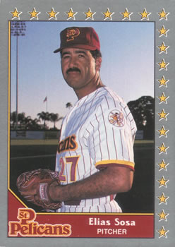 #8 Elias Sosa - St. Petersburg Pelicans - 1990 Pacific Senior League Baseball