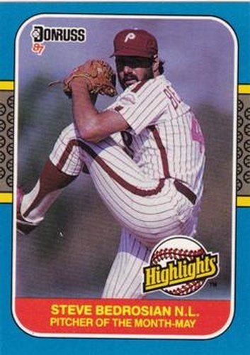 #9 Steve Bedrosian - Philadelphia Phillies - 1987 Donruss Highlights Baseball