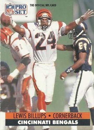 #109 Lewis Billups - Cincinnati Bengals - 1991 Pro Set Football