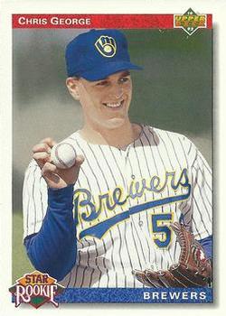 #9 Chris George - Milwaukee Brewers - 1992 Upper Deck Baseball
