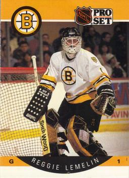 #9 Reggie Lemelin - Boston Bruins - 1990-91 Pro Set Hockey