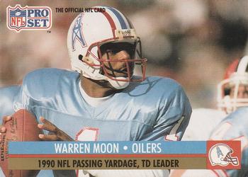 #9 Warren Moon - Houston Oilers - 1991 Pro Set Football
