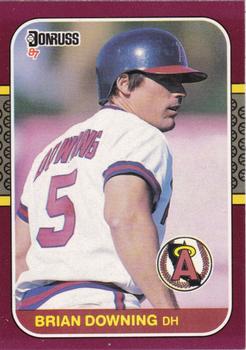 #9 Brian Downing - California Angels - 1987 Donruss Opening Day Baseball