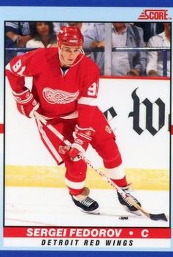 #9 Sergei Fedorov - Detroit Red Wings - 1990-91 Score Young Superstars Hockey