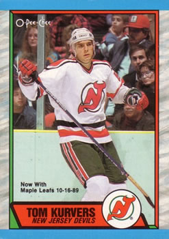 #9 Tom Kurvers - New Jersey Devils - 1989-90 O-Pee-Chee Hockey