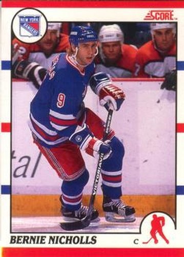 #9 Bernie Nicholls - New York Rangers - 1990-91 Score Canadian Hockey