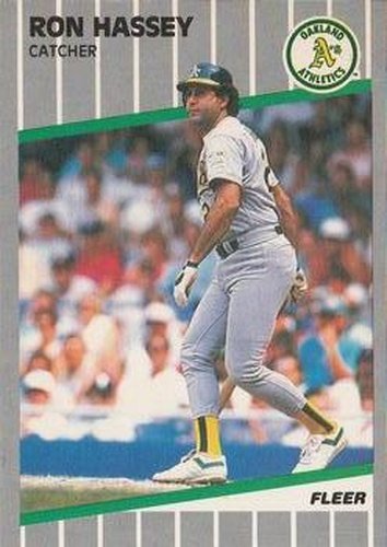 #9 Ron Hassey - Oakland Athletics - 1989 Fleer Baseball