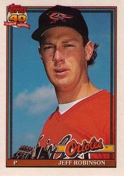 #100T Jeff Robinson - Baltimore Orioles - 1991 Topps Traded Baseball