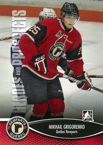 #100 Mikhail Grigorenko - Quebec Remparts - 2012-13 In The Game Heroes and Prospects Hockey