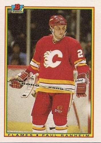 #100 Paul Ranheim - Calgary Flames - 1990-91 Bowman Hockey