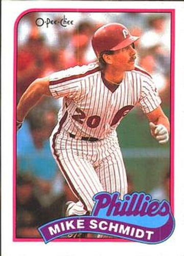 #100 Mike Schmidt - Philadelphia Phillies - 1989 O-Pee-Chee Baseball