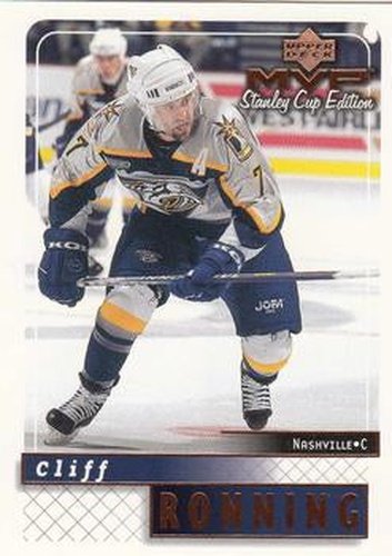 #100 Cliff Ronning - Nashville Predators - 1999-00 Upper Deck MVP Stanley Cup Edition Hockey