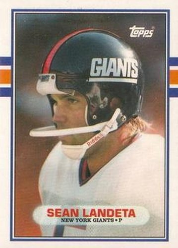 #100T Sean Landeta - New York Giants - 1989 Topps Traded Football
