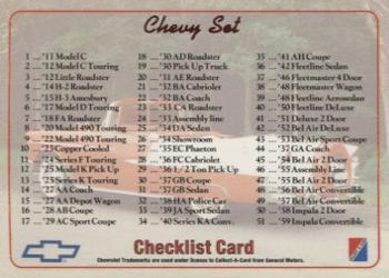 #100 Checklist Card - 1992 Collect-A-Card Chevy