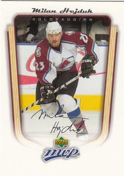 #100 Milan Hejduk - Colorado Avalanche - 2005-06 Upper Deck MVP Hockey