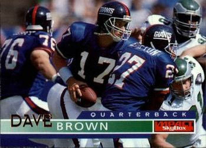 #100 Dave Brown - New York Giants - 1995 SkyBox Impact Football