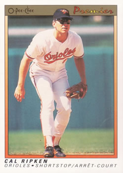#100 Cal Ripken Jr. - Baltimore Orioles - 1991 O-Pee-Chee Premier Baseball