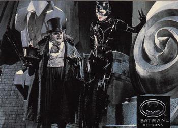 #100 As in the first Batman movie, Gotham City is - 1992 Stadium Club Batman Returns