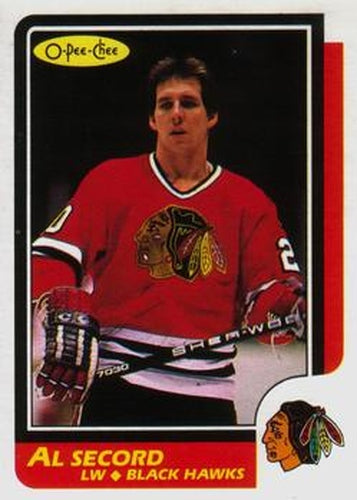 #100 Al Secord - Chicago Blackhawks - 1986-87 O-Pee-Chee Hockey