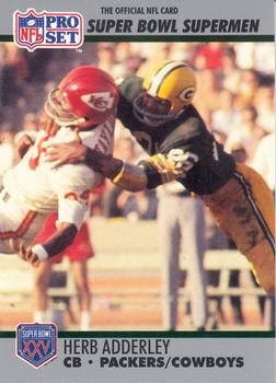 #100 Herb Adderley - Green Bay Packers / Dallas Cowboys - 1990-91 Pro Set Super Bowl XXV Silver Anniversary Football