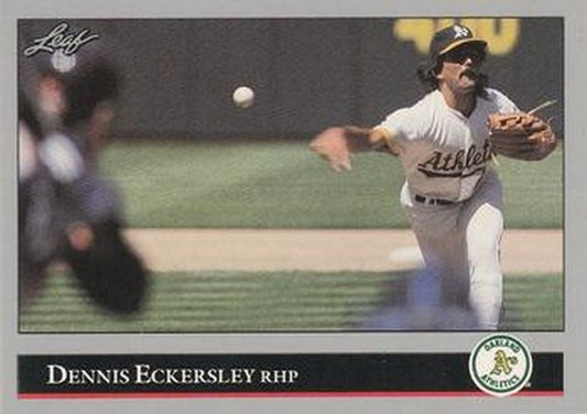 #100 Dennis Eckersley - Oakland Athletics - 1992 Leaf Baseball