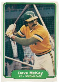 #100 Dave McKay - Oakland Athletics - 1982 Fleer Baseball