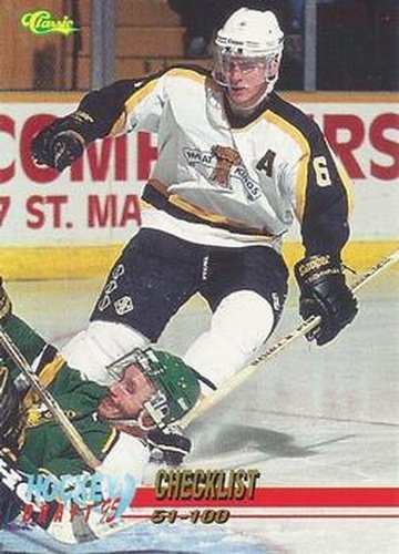 #100 Checklist: 51-100 - 1995 Classic Hockey