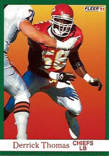 #100 Derrick Thomas - Kansas City Chiefs - 1991 Fleer Football