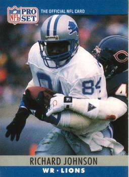 #100 Richard Johnson - Detroit Lions - 1990 Pro Set Football