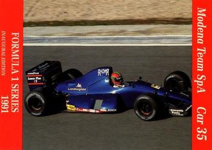 #100 Eric Van de Poele - Modena Team SpA - 1991 Carms Formula 1 Racing