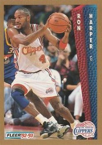 #100 Ron Harper - Los Angeles Clippers - 1992-93 Fleer Basketball