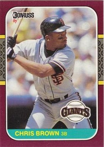 #100 Chris Brown - San Francisco Giants - 1987 Donruss Opening Day Baseball