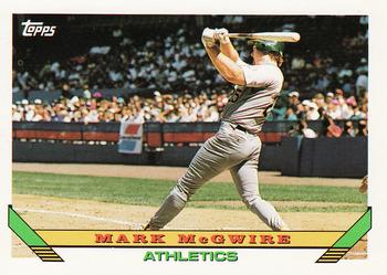 #100 Mark McGwire - Oakland Athletics - 1993 Topps Baseball