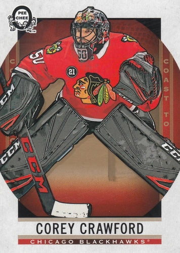 #100 Corey Crawford - Chicago Blackhawks - 2018-19 O-Pee-Chee Coast to Coast Hockey
