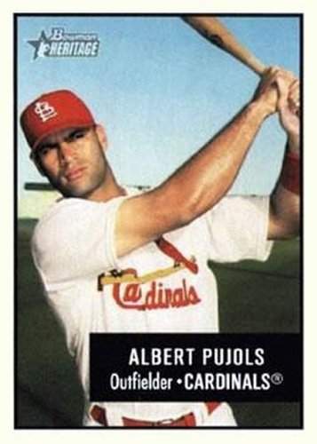 #100 Albert Pujols - St. Louis Cardinals - 2003 Bowman Heritage Baseball
