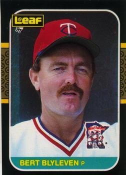 #100 Bert Blyleven - Minnesota Twins - 1987 Leaf Baseball