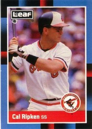 #100 Cal Ripken - Baltimore Orioles - 1988 Leaf Baseball