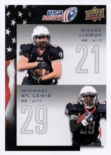 #100 Chase LeCroy / Michael St. Lewis - USA - 2014 Upper Deck USA Football