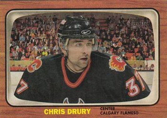 #100 Chris Drury - Calgary Flames - 2002-03 Topps Heritage Hockey